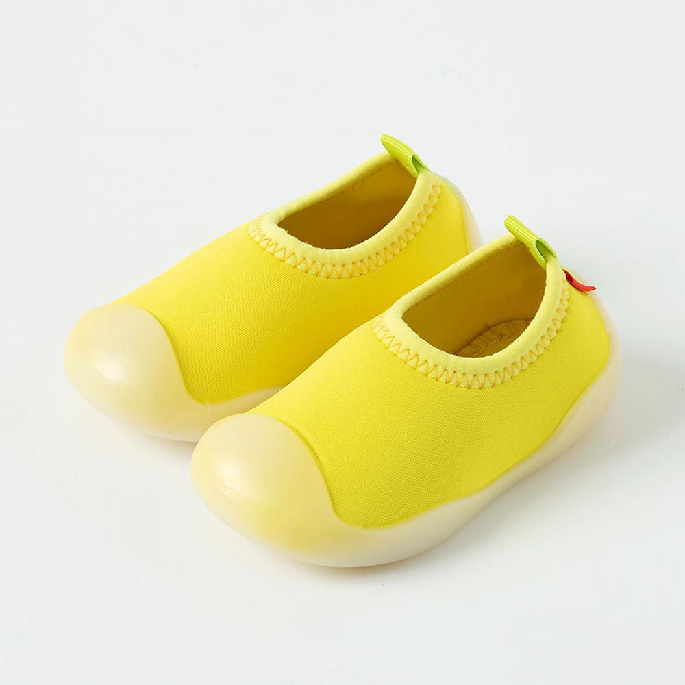 韓國 OZKIZ - 腳尖加強防護輕量兒童沙灘鞋/戲水鞋-黃