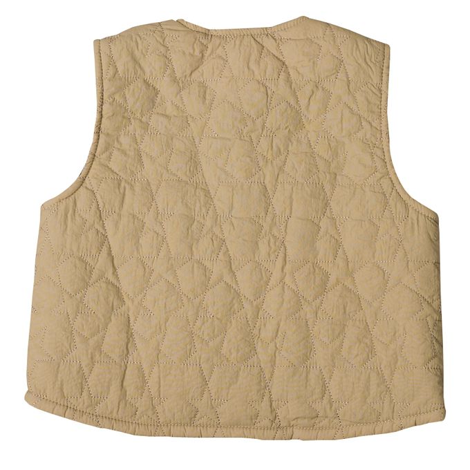 akachan honpo - 鋪棉背心.-淺卡其色