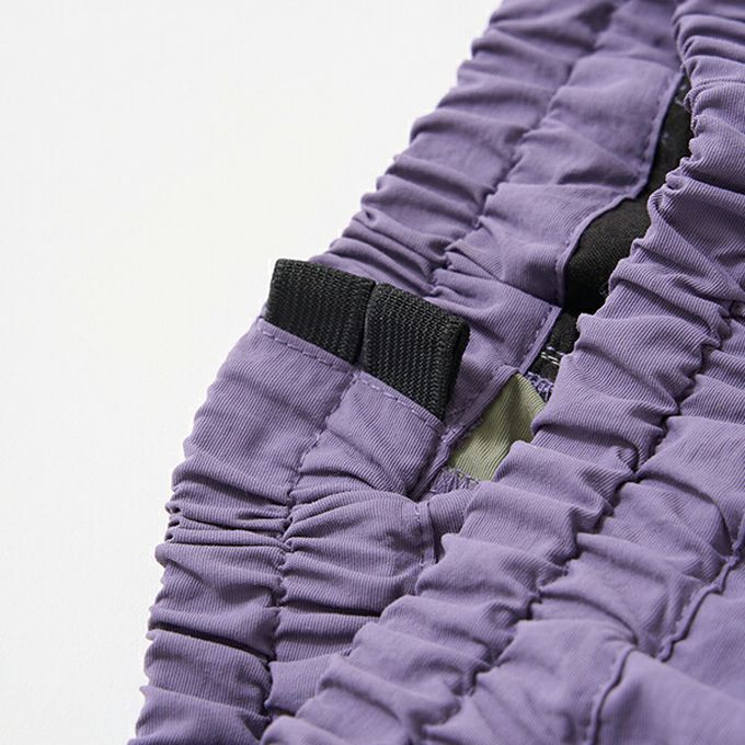 日本 b-ROOM - 輕盈尼龍側邊線條短褲-靛藍