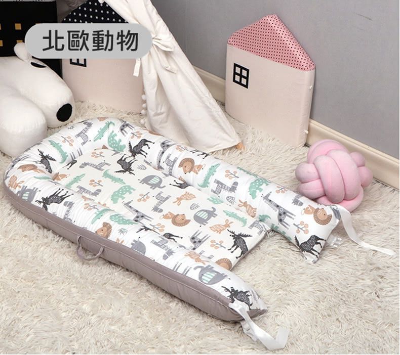 Tree Nest - 嬰兒床中床 頂級純棉(可機洗可烘乾)-繽紛彩虹