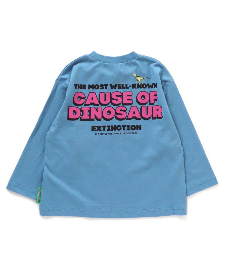 日本 BREEZE - 漫畫風格恐龍長袖上衣-米白