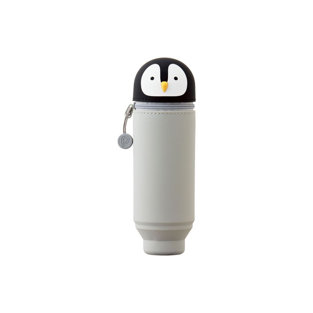 日本文具 LIHIT - 直立式可伸縮鉛筆盒(15支筆)-企鵝 (Standard size)