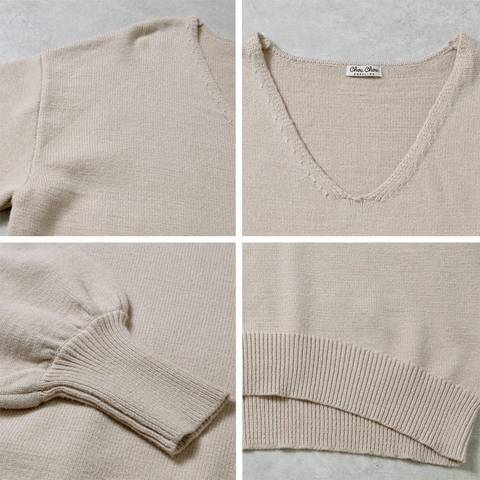 日本 Rejoule - 法式慵懶圓領針織毛衣-摩卡棕