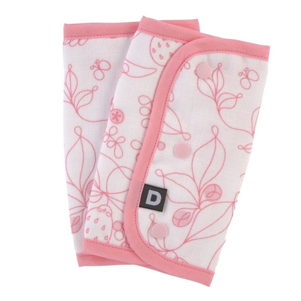 D BY DADWAY - 揹帶用口水巾-粉紅小蜂鳥-23x16 cm