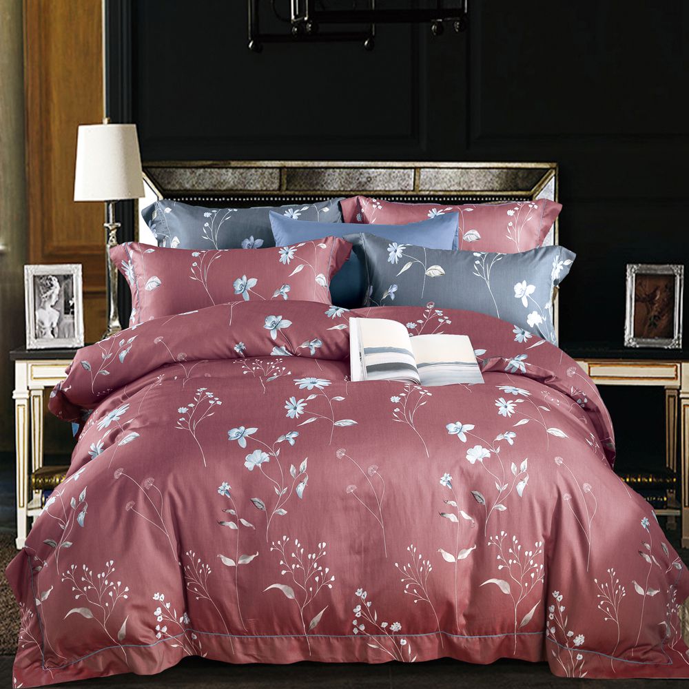 吸濕排汗天絲-夢之蘭-雙人床包枕套組(含床包*1+枕套*2)