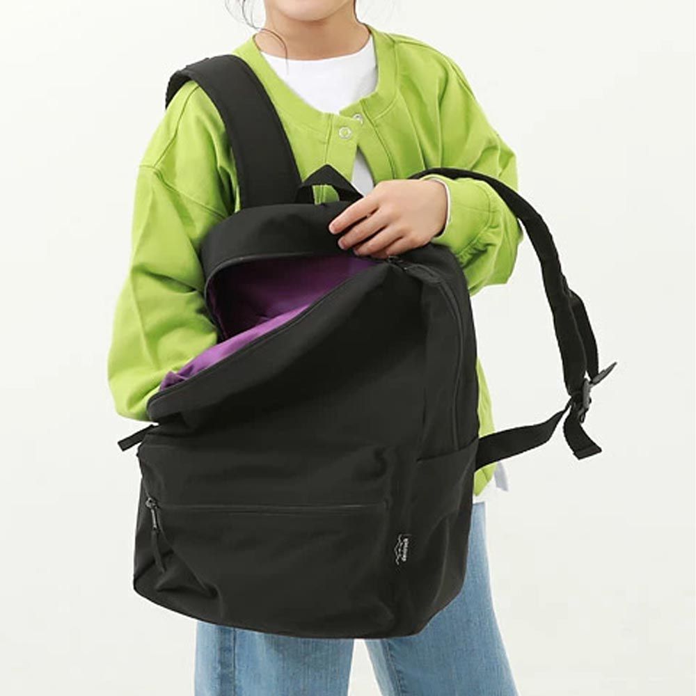 日本 devirock - 飽和色輕量舒適休閒背包-黑 (約28x37x12cm)