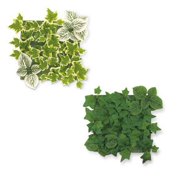 日本 KISHIMA - CT觸媒 消臭仿真植物牆面綠化片-拼貼式-淺綠 (35x32x3.5cm)