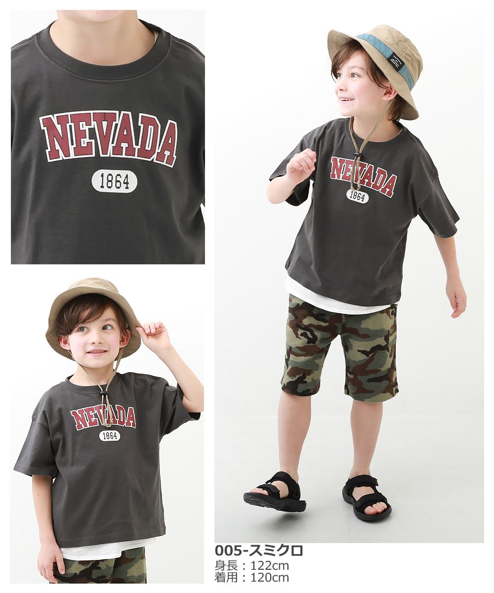 日本 devirock - 純棉 定番百搭印花短T-早餐漢堡包-杏