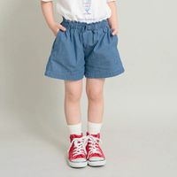 日本 BRANSHES - 腰間蝴蝶結女孩短褲-中青