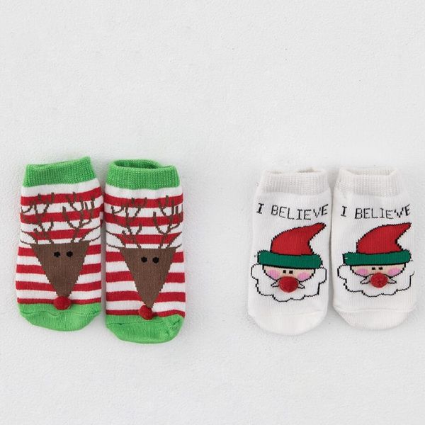 日安朵朵 - 聖誕寶寶襪子2雙組