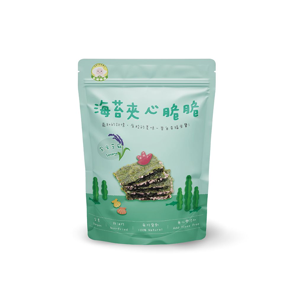 Naturmi幸福米寶 - 海苔夾心脆脆(12個月以上)-紫米芝麻-30g/包