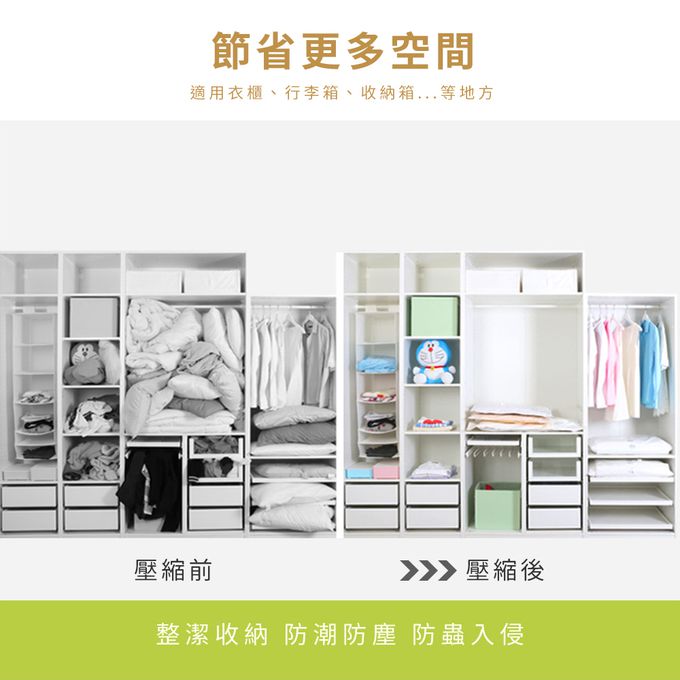 收納王妃 - 【角落小夥伴】角落生物 真空壓縮袋 收納真空袋 (9入/組)- 白熊炸豬排