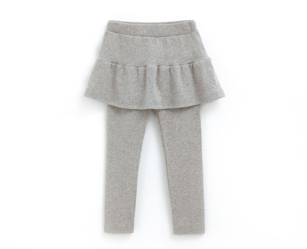 韓國 OZKIZ - 百搭荷葉褲裙-深灰