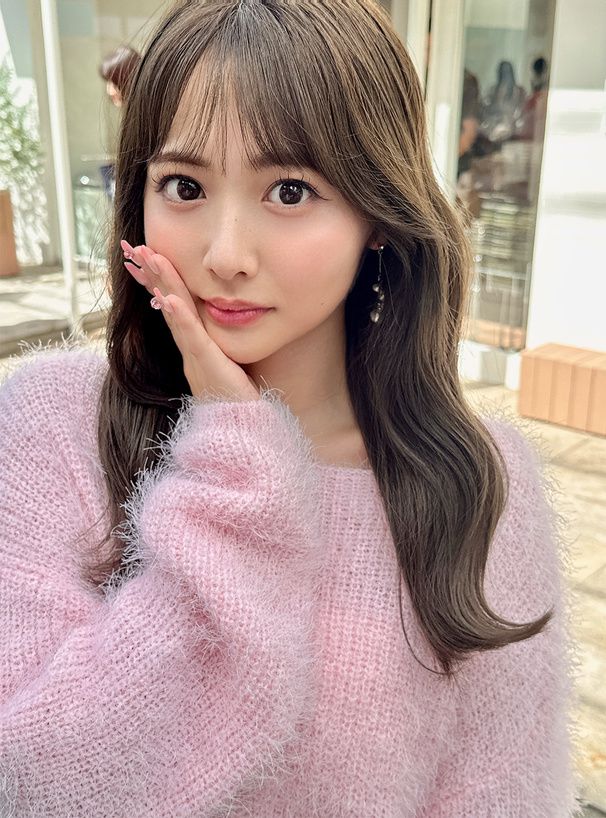 日本 GRL - 聯名款 柔美毛絨感短版毛衣-淺粉 (F)