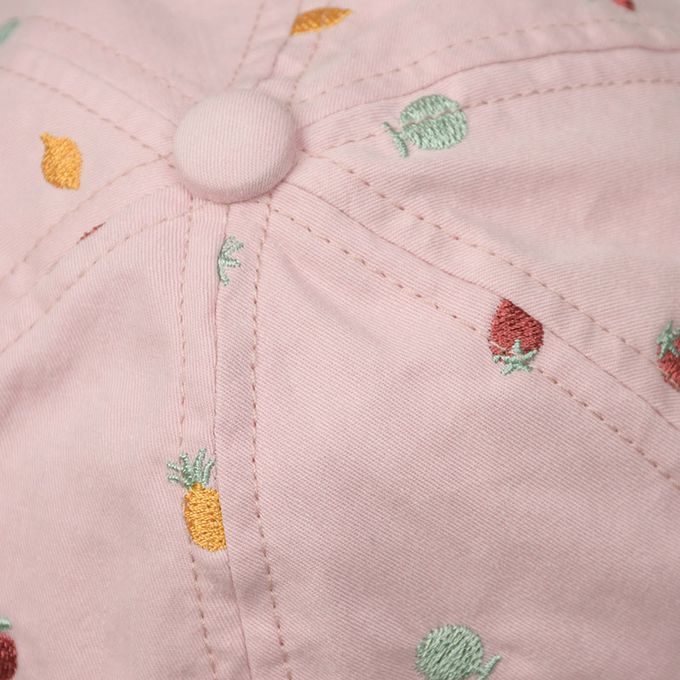 akachan honpo - 棒球帽-水果滿版刺繡-粉紅色