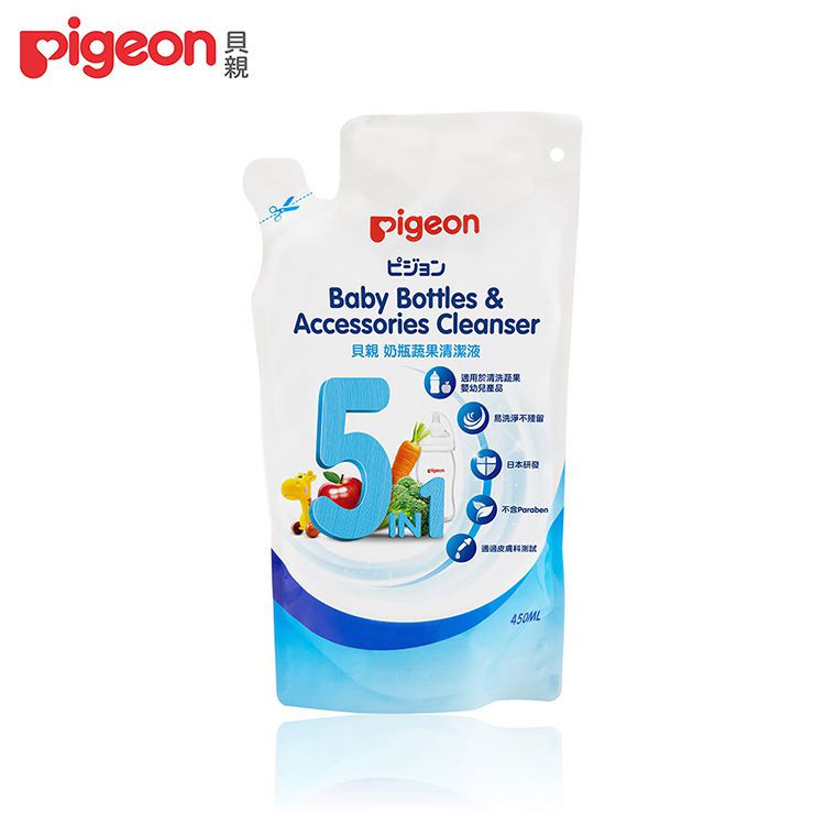 貝親 Pigeon - 奶瓶蔬果清潔液補充包-450ml