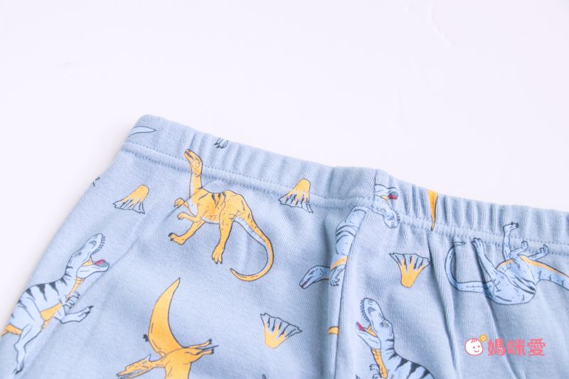 日本 Ho-ho kids - 100%純棉長袖兒童睡衣/家居服-閃耀星星-白x藍