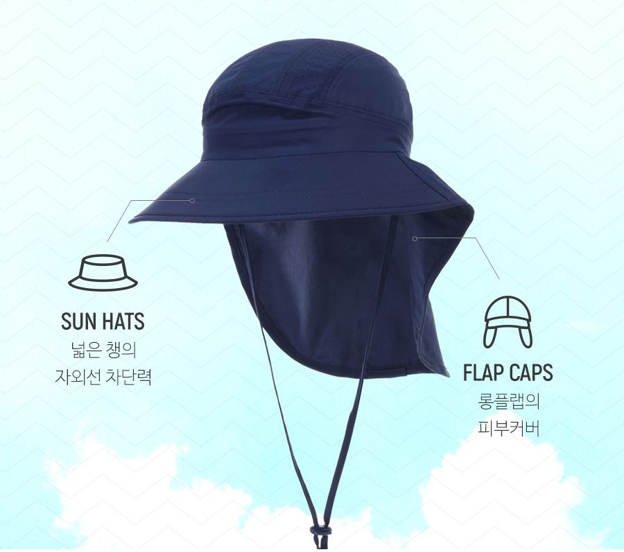 韓國 Beach Boom - 韓製UPF50+防水透氣遮脖帽-嫩粉紅