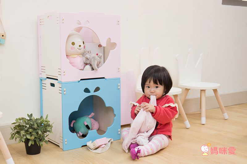 HELLO MONKEY - 兒童椅凳-粉藍