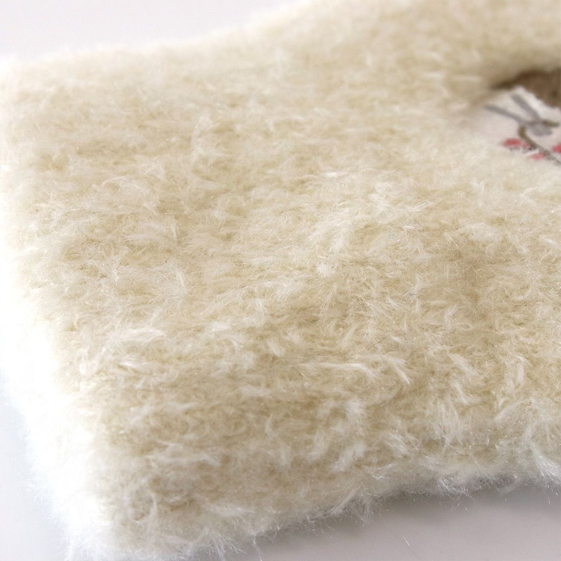 日本 TOMO - 大人可觸控短絨保暖手套-小浣熊-淺灰