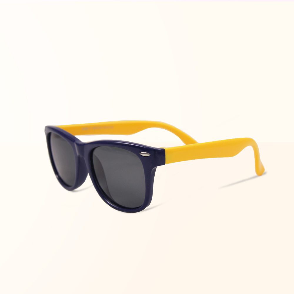 ALEGANT - 活力黃中性兒童專用輕量彈性偏光墨鏡│UV400太陽眼鏡
