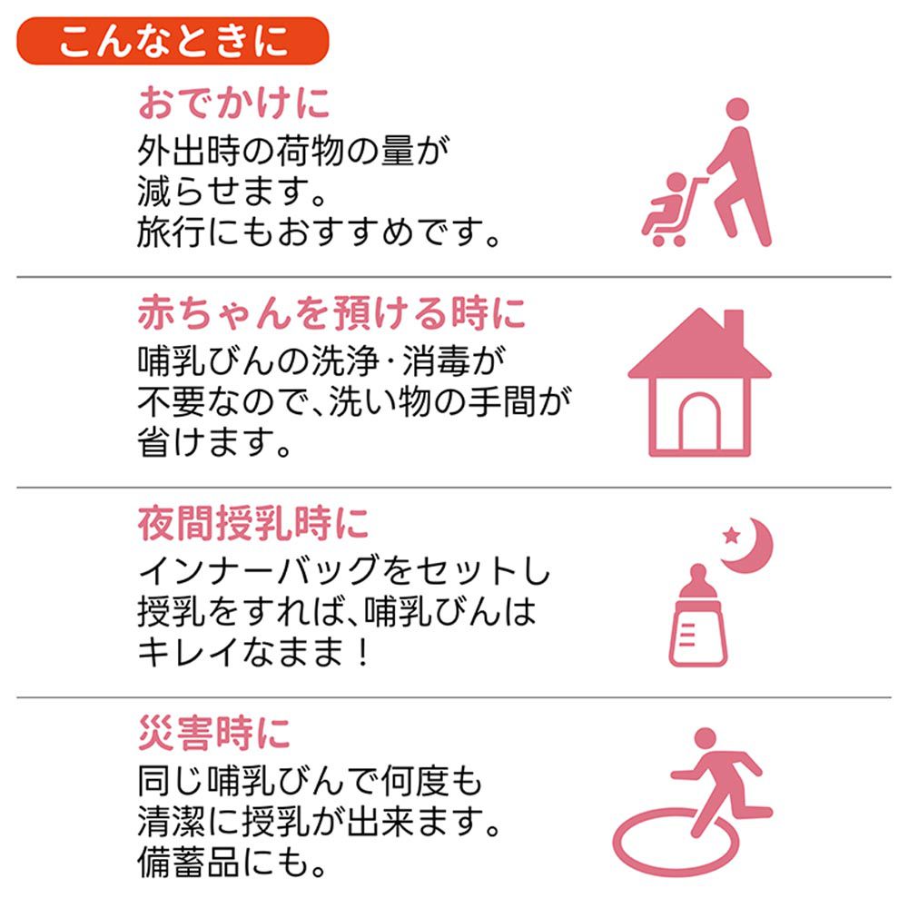 拋棄式奶瓶袋 20個(附刻度)-日本製