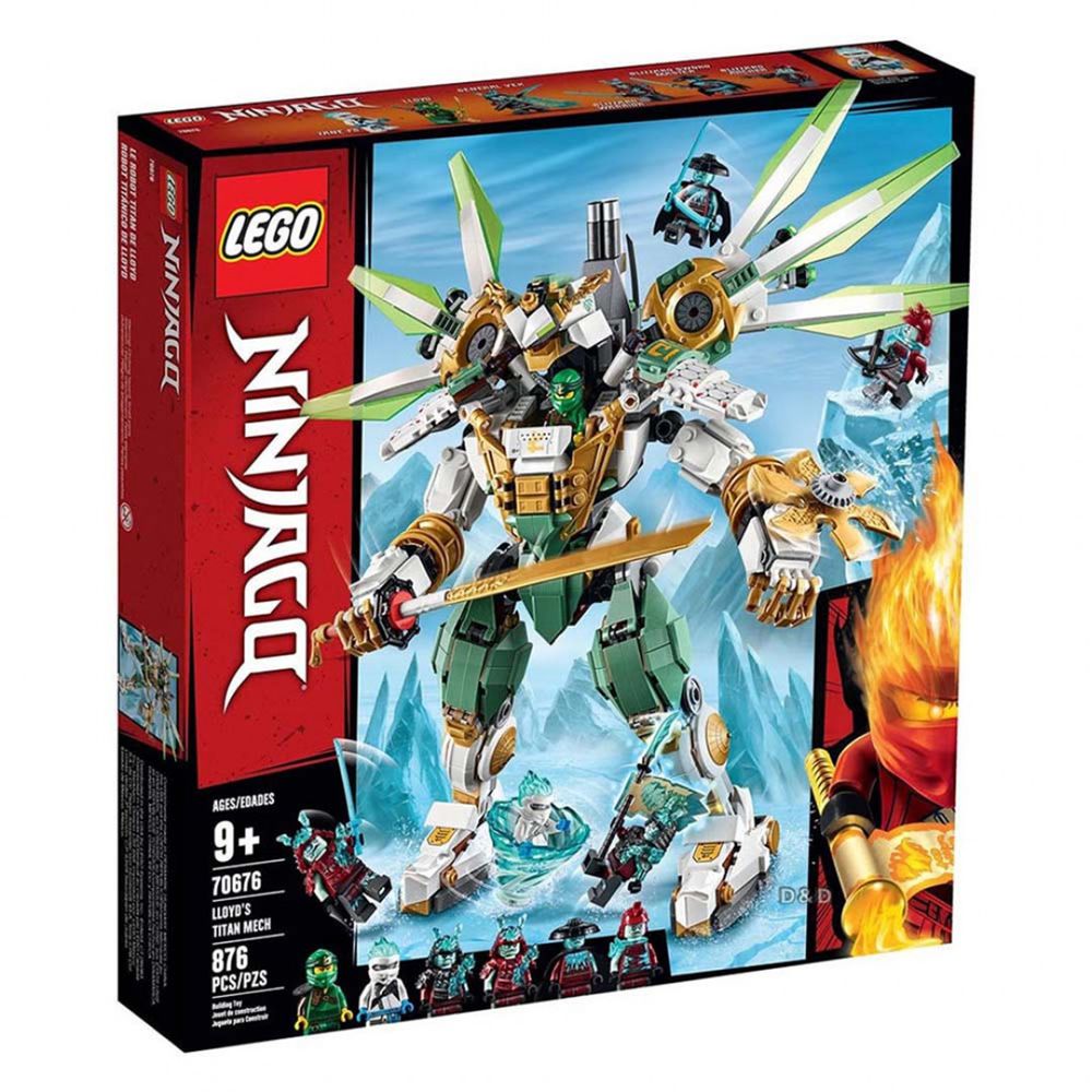 樂高 NINJAGO 旋風忍者系列 - 勞埃德的鈦機械人 70676-876pcs