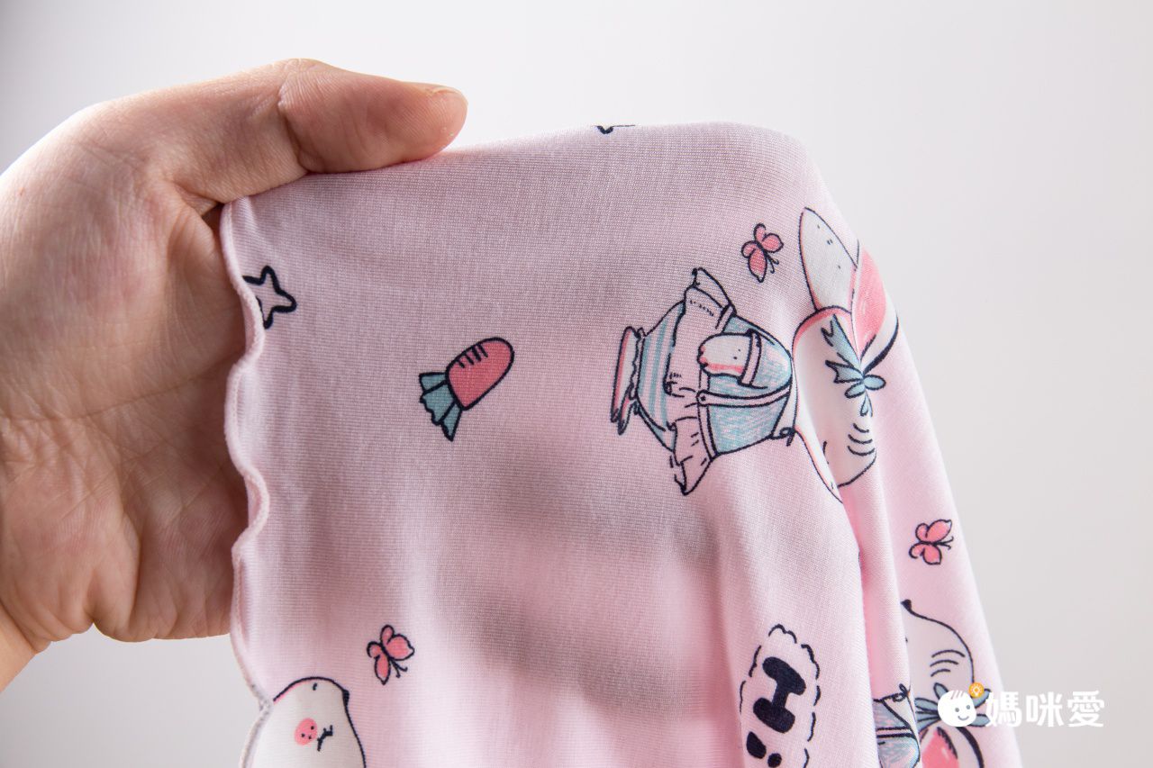 莫代爾涼感女寶連身睡裙/家居服-萌萌小兔-粉色