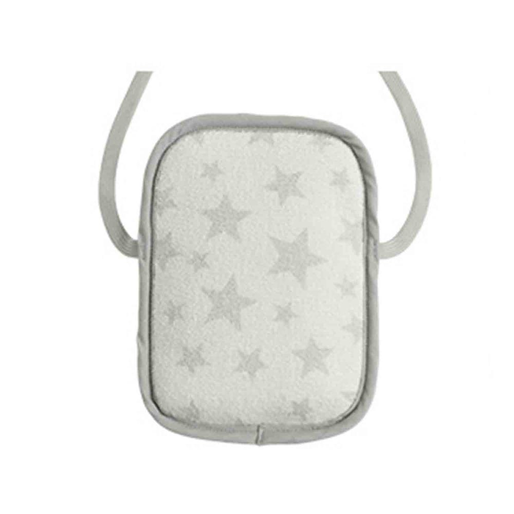 日本涼感雜貨 - 背巾/推車兩用小墊(附保溫保冷劑)-灰色星星 (12x16.5cm)