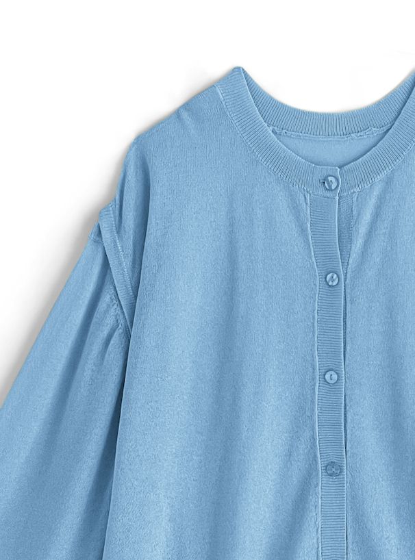 日本 GRL - 2WAY嫘縈混泡泡袖薄外套-奶油黃 (F)