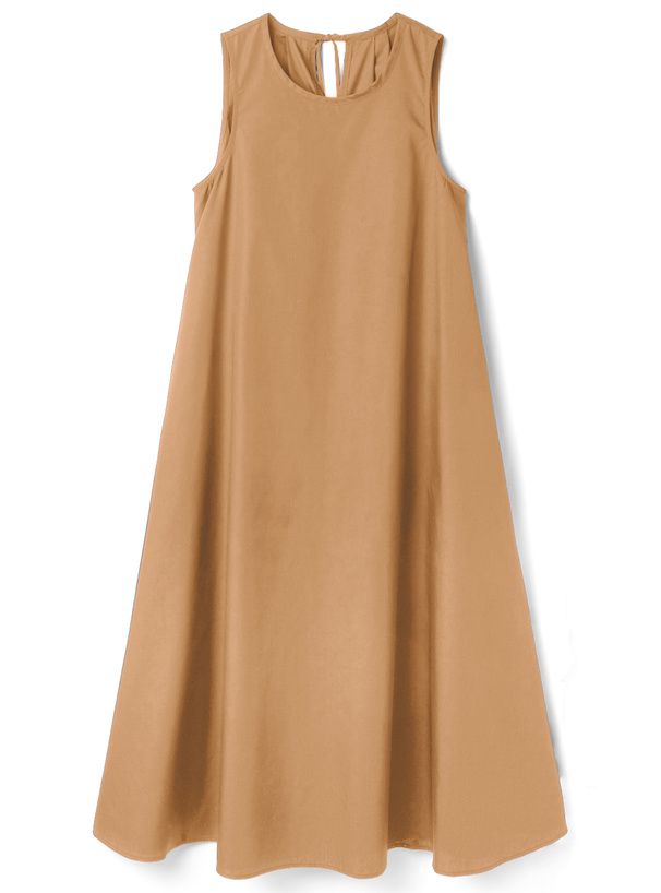 日本 GRL - 優雅後綁帶修身無袖洋裝-淺軍綠