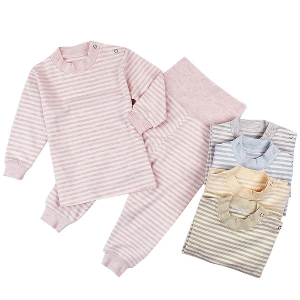 JoyNa - 高腰護肚褲+上衣套裝組-灰色條紋