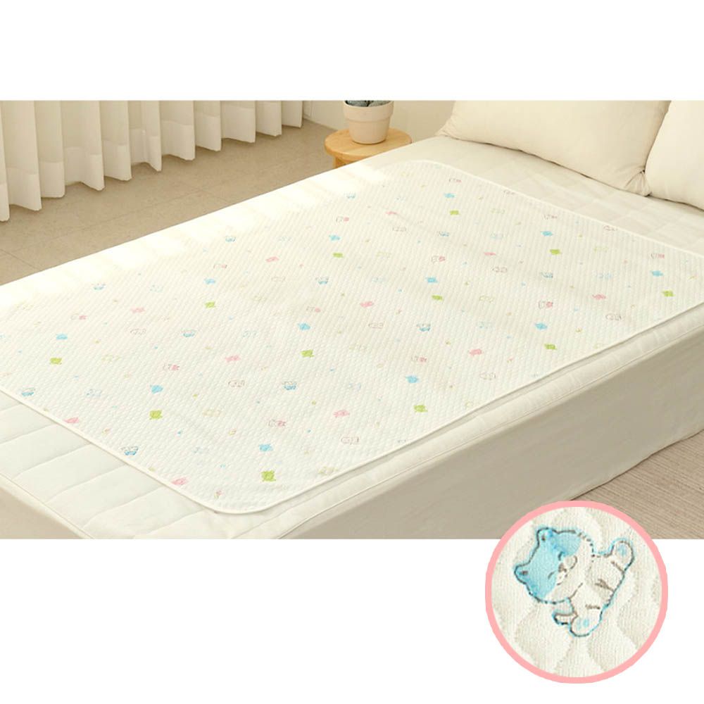 韓國製 4層防滲抗菌除臭竹纖維防水墊-彩色喵汪