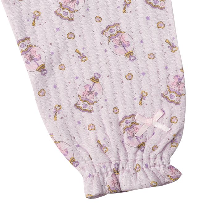 akachan honpo - 長袖家居服 穿衣練習-前開式 獨角獸-紫色