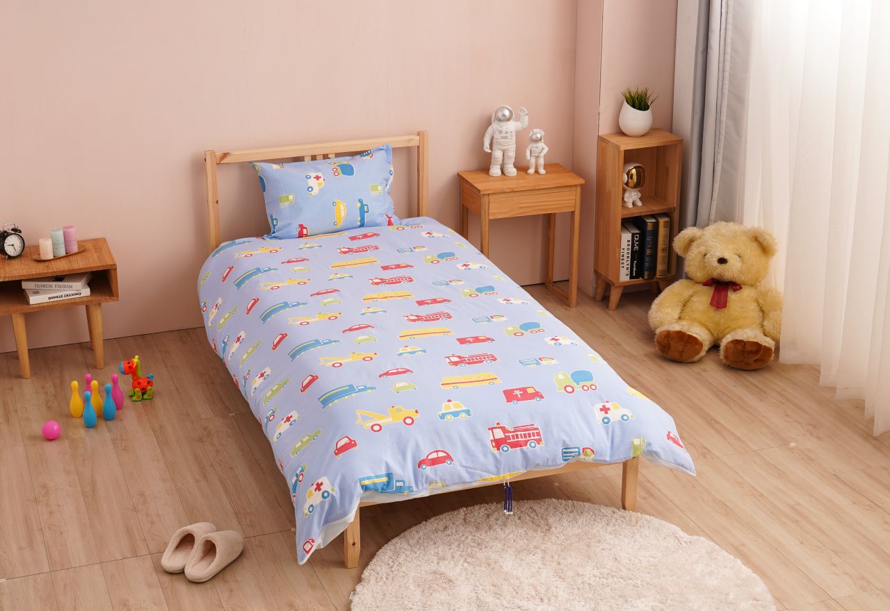 日本西村 Westy - [KIDS Design得獎款] OzBoy奧茲男孩-單人全開被套2件組-藍-單人款2件組-藍 (135 x 185 cm, 45 x 75 cm)-單人被套x1 + 枕頭套x1