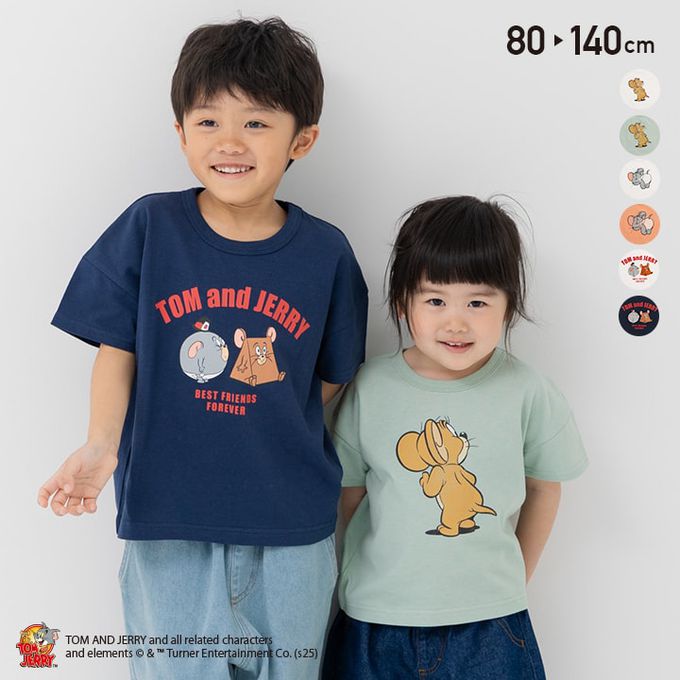 日本 Chil2 - 湯姆貓傑利鼠限定短袖上衣-傑利鼠-白