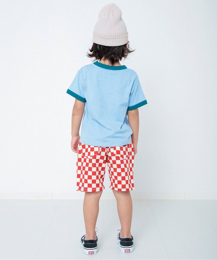 日本 BREEZE - 100%棉定番印花短褲-變形蟲-綠