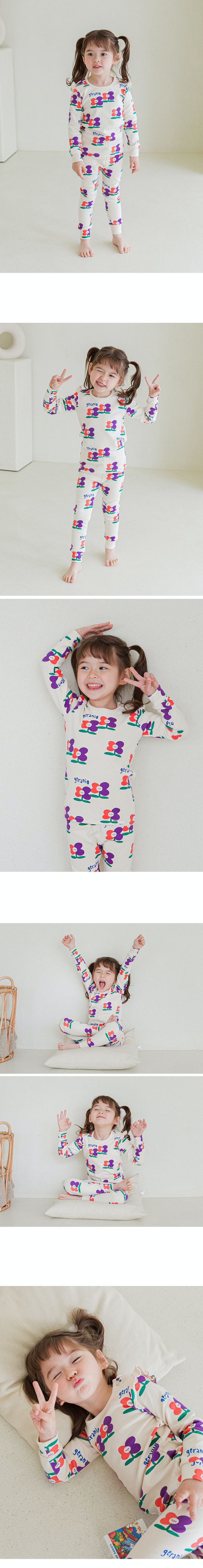 韓國 Cordi-i - 桃皮絨長袖家居服-可愛花朵