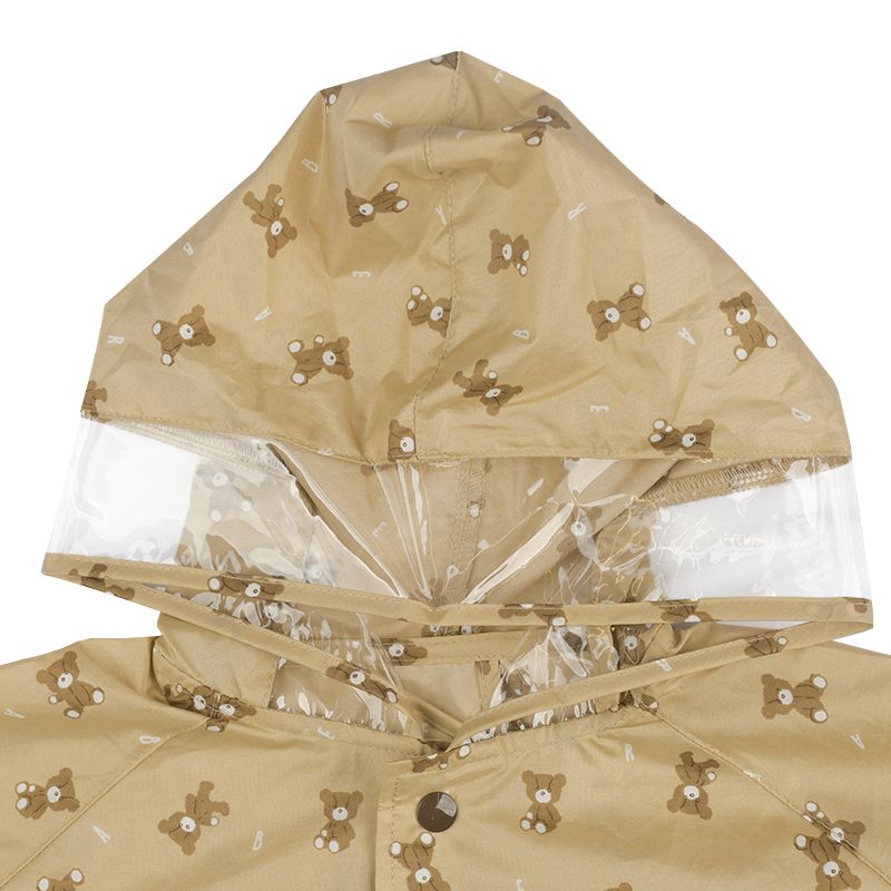 akachan honpo - 短斗篷式雨衣-小熊-淺卡其色 (80~95cm)