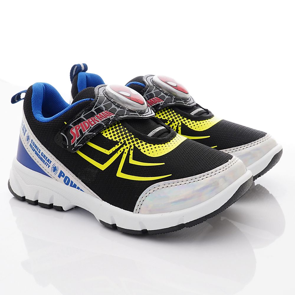 漫威MARVEL - 台灣製蜘蛛人電燈運動鞋(中小童段)-運動鞋-黑藍