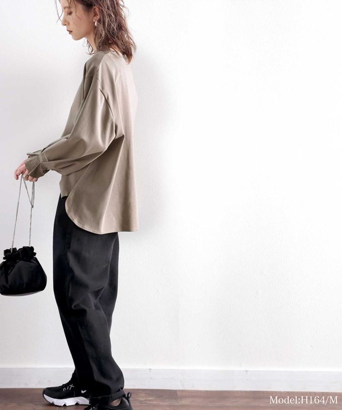 日本 Classical Elf - 100%棉 船領顯瘦糖果袖上衣-摩卡棕