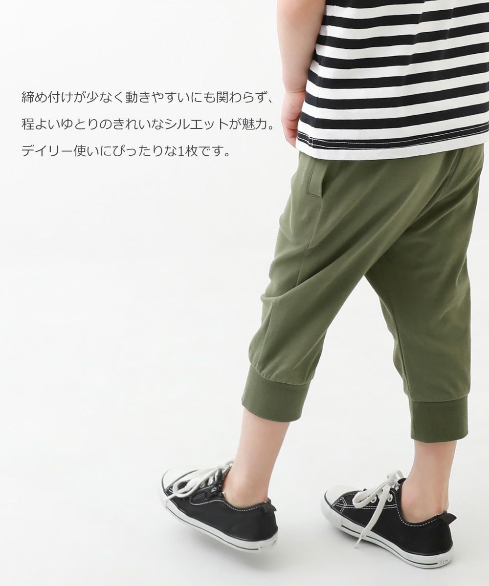 日本 devirock - 百搭舒適下擺束口七分褲-灰綠