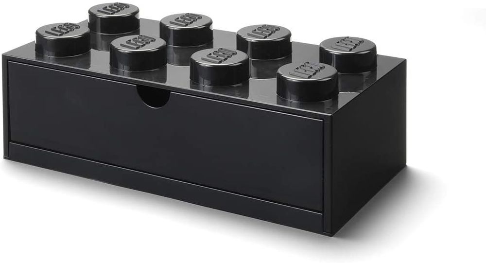 Room Copenhagen - LEGO® 樂高桌上型八凸抽屜收納箱 (黑色)