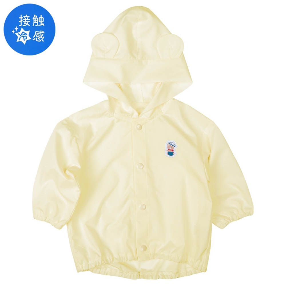 涼感連帽外套-附小耳朵-黃色