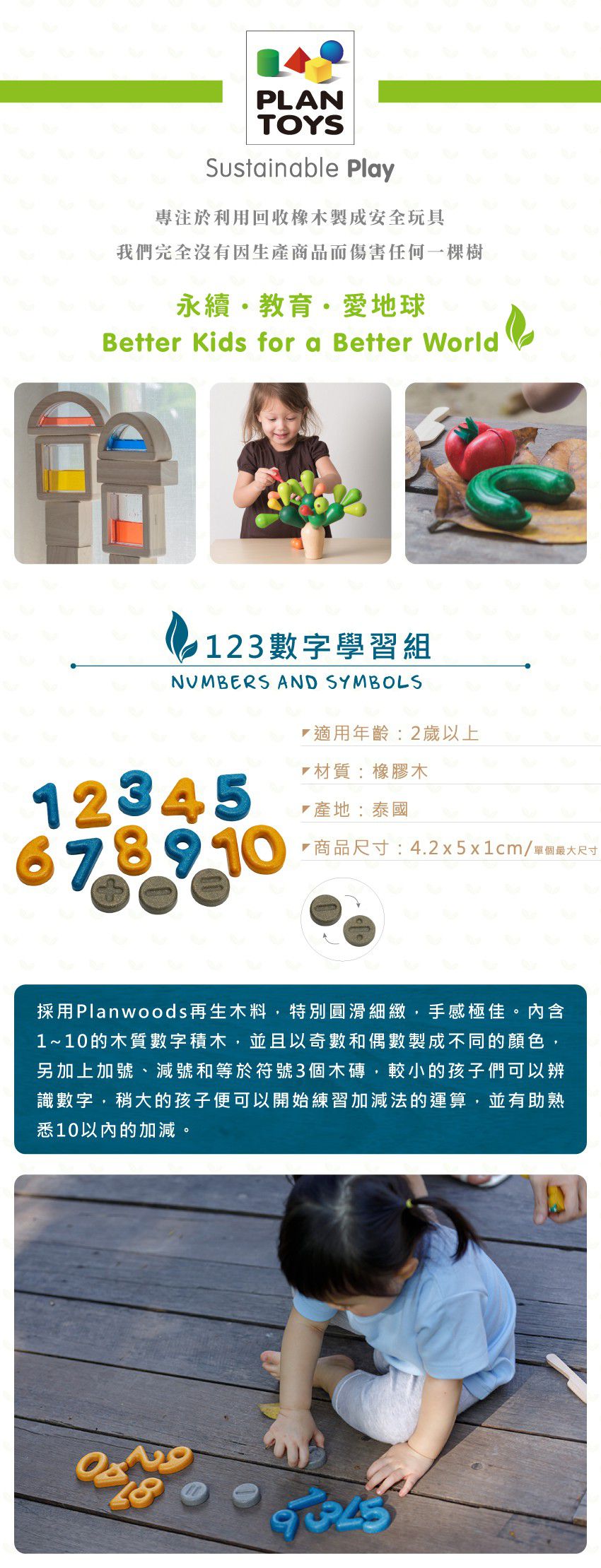 泰國 Plantoys - 123數字學習組