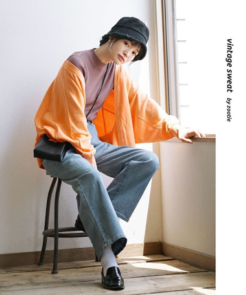 日本 zootie - 100%棉 開襟短版薄外套-柳橙橘