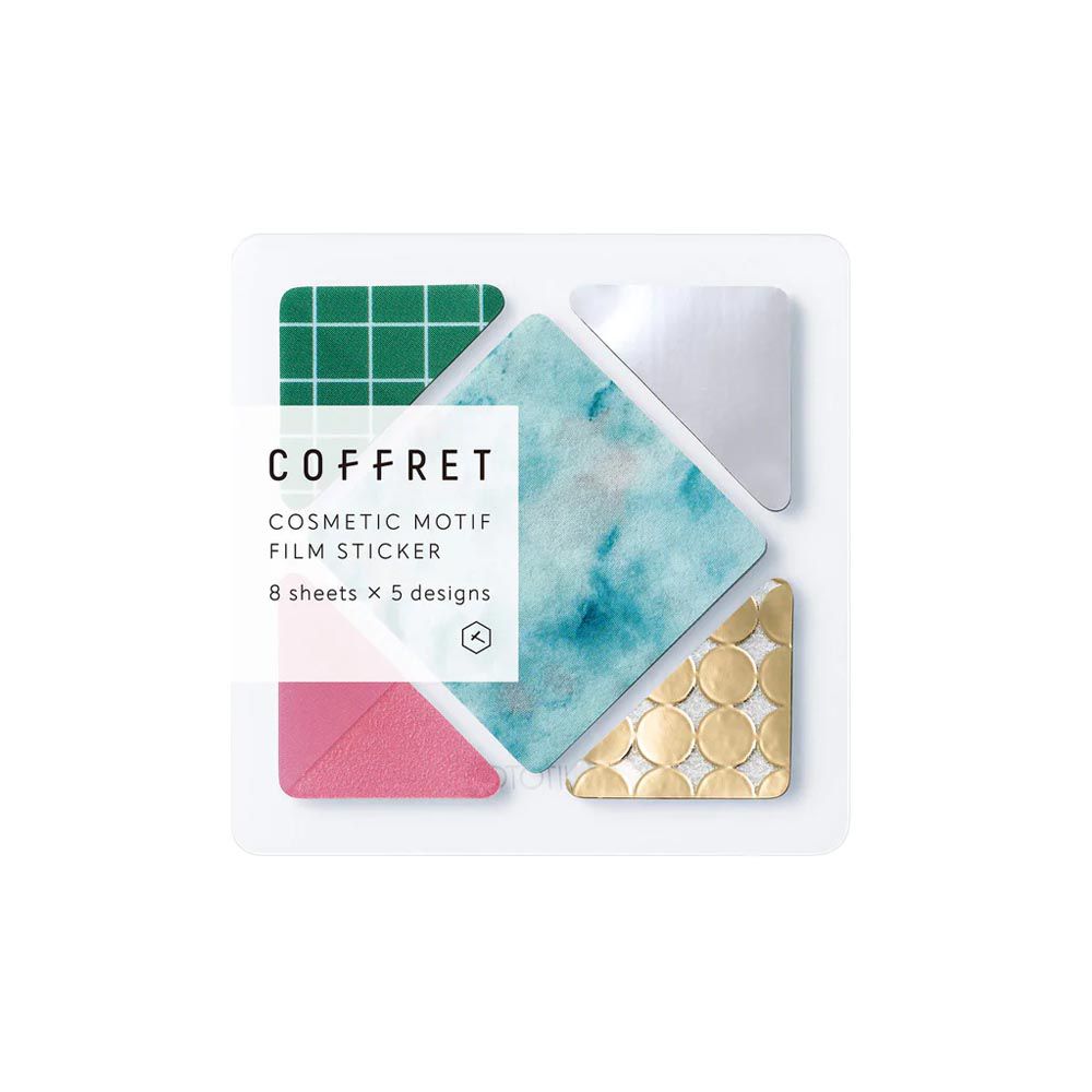 日本HITOTOKI - Coffret彩妝盤 裝飾貼紙-正方形-綠粉