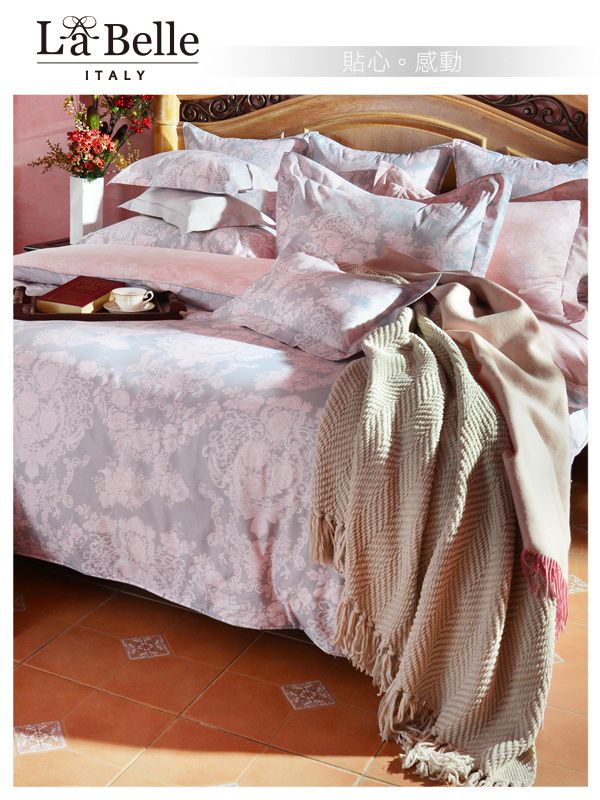 格蕾寢飾 Great Living - 義大利La Belle 防蹣抗菌吸濕排汗兩用被床包組-伊莎貝拉 (加大四件式)