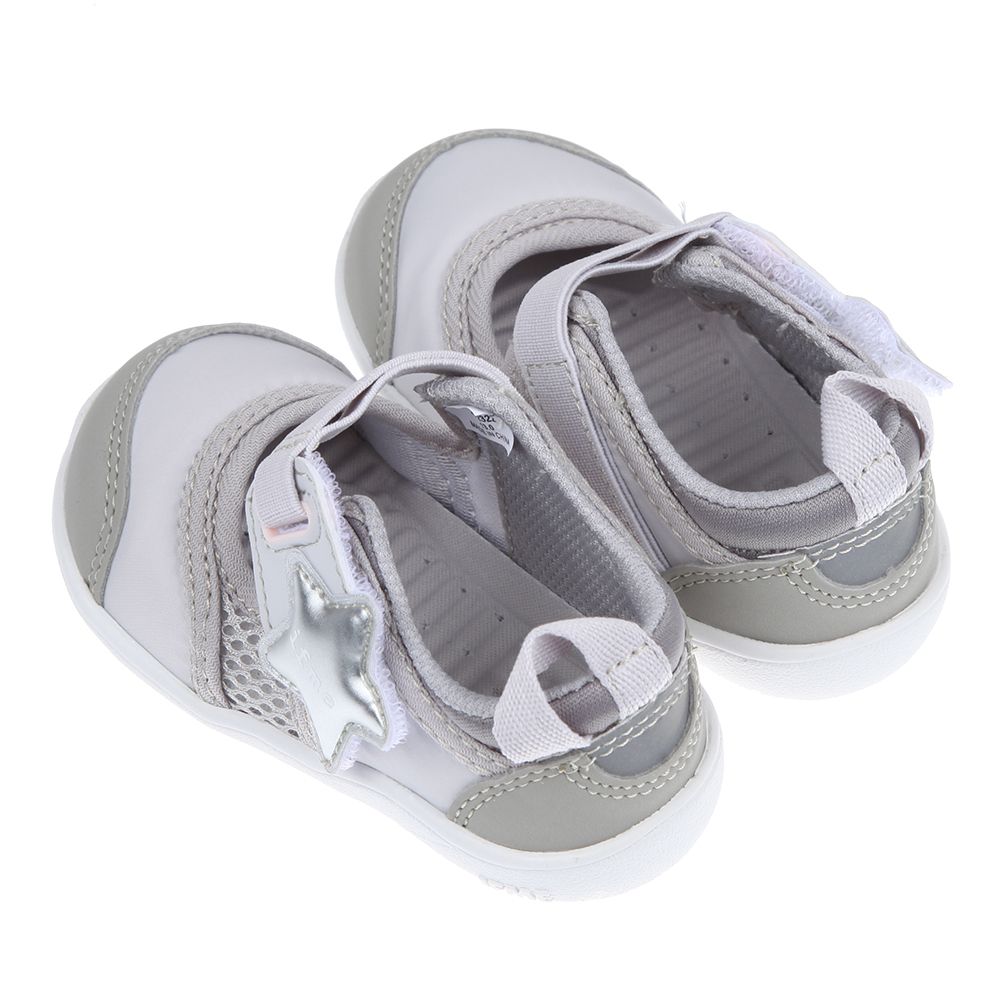 日本IFME - 銀灰星星和風兒童機能寶寶水涼鞋-銀灰色