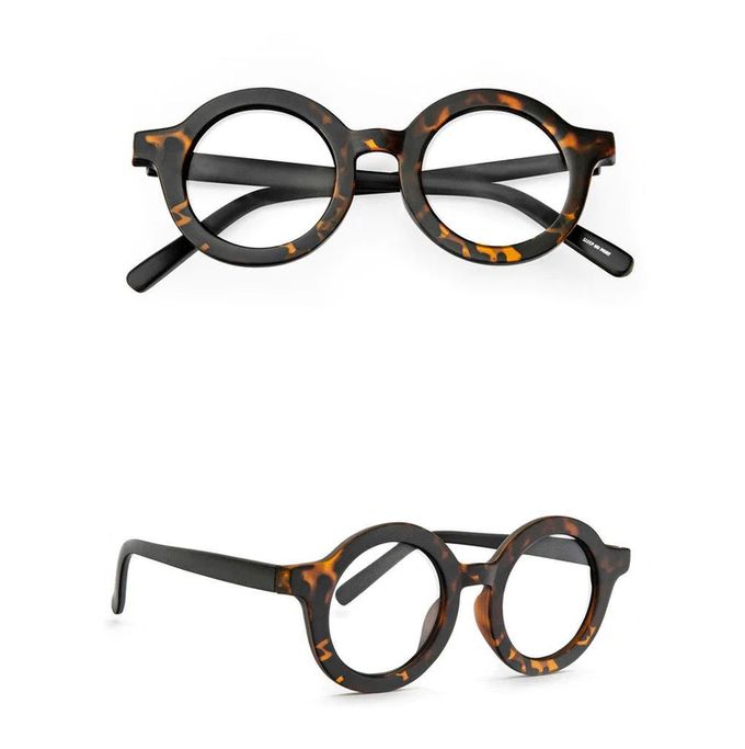 英國 SLEEP NO MORE - 時尚兒童眼鏡/鏡框-玳瑁圓形鏡框 (free size)